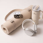 Tech-Protect Lamano dėklas AirPods Pro 3 - juodas ir rudas -- AirPods Pro 3