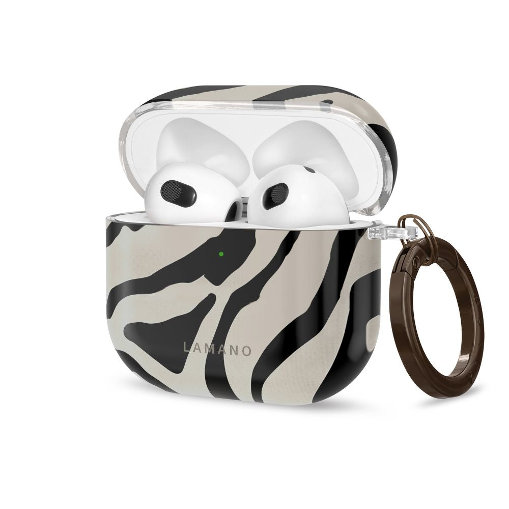 Tech-Protect Lamano dėklas Apple AirPods 4 / 5 - juoda ir smėlio spalva -- AirPods 4 / AirPods 5