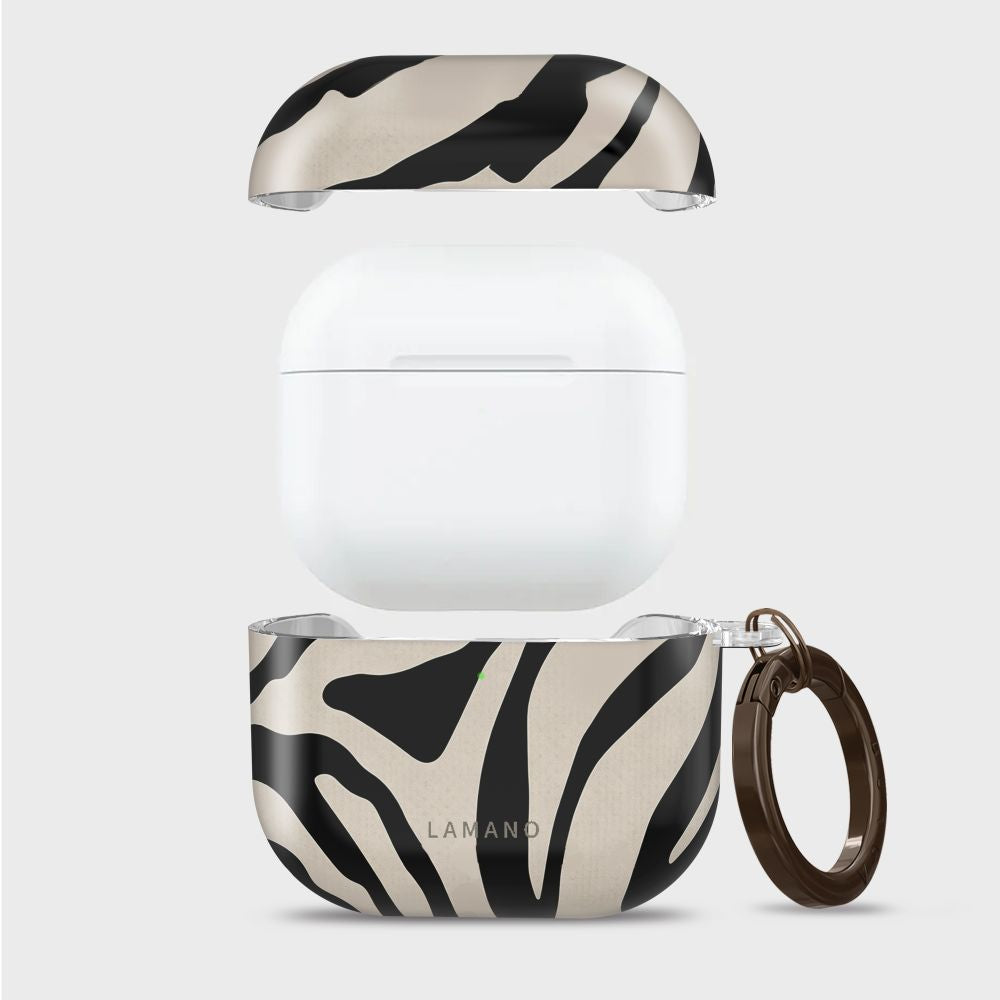 Tech-Protect Lamano dėklas Apple AirPods 4 / 5 - juoda ir smėlio spalva -- AirPods 4 / AirPods 5