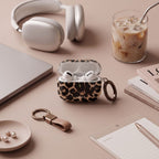 Tech-Protect Lamano dėklas Apple AirPods 4 / 5 - juoda ir ruda -- AirPods 4 / AirPods 5