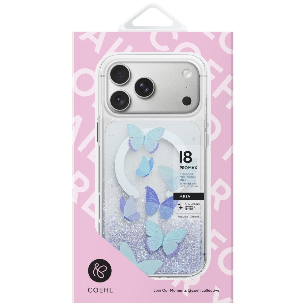 Uniq Coehl Aria magnetinis krūvimo dėklas iPhone 18 Pro Max / 17 Pro Max - mėlynas -- iPhone 18 Pro Max / iPhone 17 Pro Max