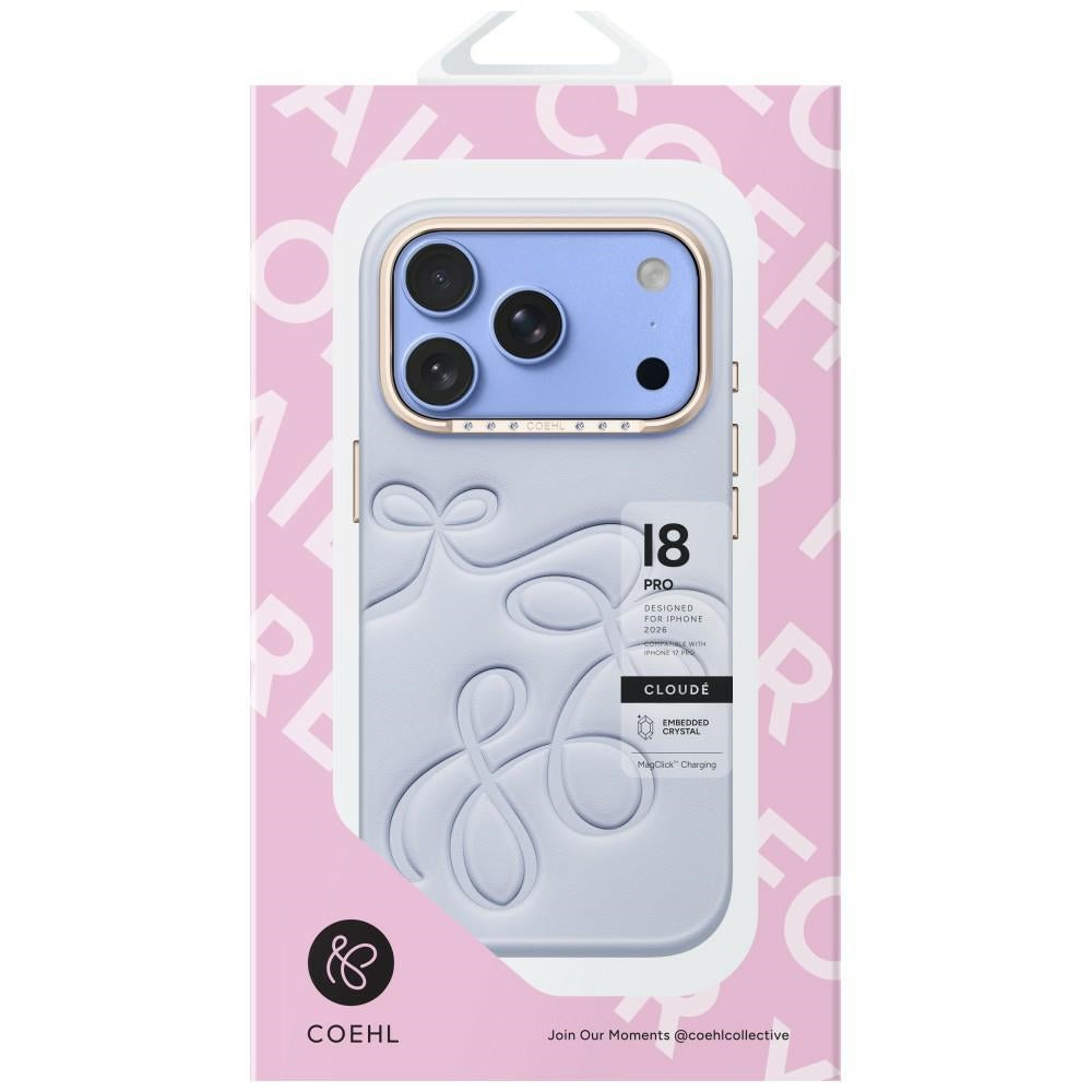 Uniq Coehl Cloude magnetinis įkrovimo dėklas skirtas iPhone 18 Pro / 17 Pro - mėlynas -- iPhone 18 Pro / iPhone 17 Pro