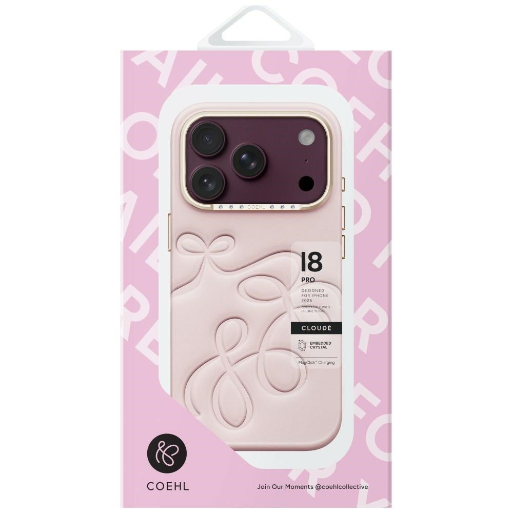 Uniq Coehl Cloude magnetinis įkrovimo dėklas skirtas iPhone 18 Pro / 17 Pro - rožinė -- iPhone 18 Pro / iPhone 17 Pro