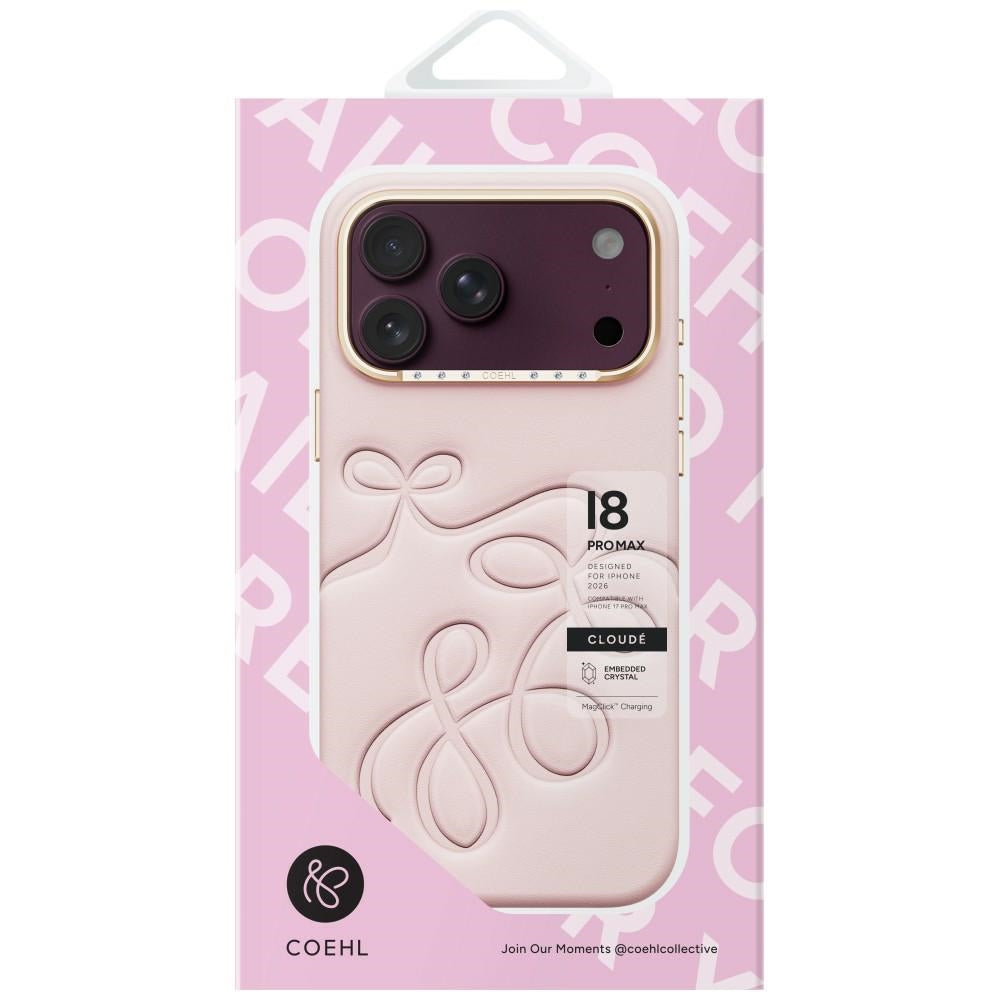 Uniq Coehl Cloude magnetinis įkrovimo dėklas iPhone 18 Pro Max / 17 Pro Max - Rožinis -- iPhone 18 Pro Max / iPhone 17...