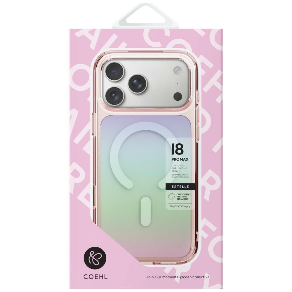 Uniq Coehl Estelle magnetinis įkrovimo dėklas iPhone 18 Pro / 17 Pro - Rožinė -- iPhone 18 Pro / iPhone 17 Pro