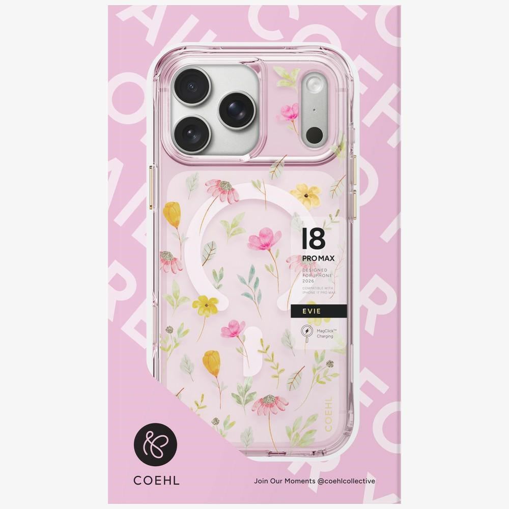 Uniq Coehl Evie magnetinis įkrovimo dėklas iPhone 18 Pro Max / 17 Pro Max - Rožinė -- iPhone 18 Pro Max / iPhone 17 Pro Max