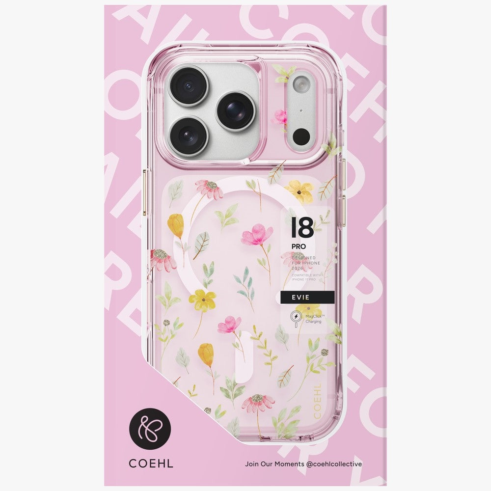 Uniq Coehl Evie magnetinis įkrovimo dėklas iPhone 18 Pro / 17 Pro - Rožinė -- iPhone 18 Pro / iPhone 17 Pro