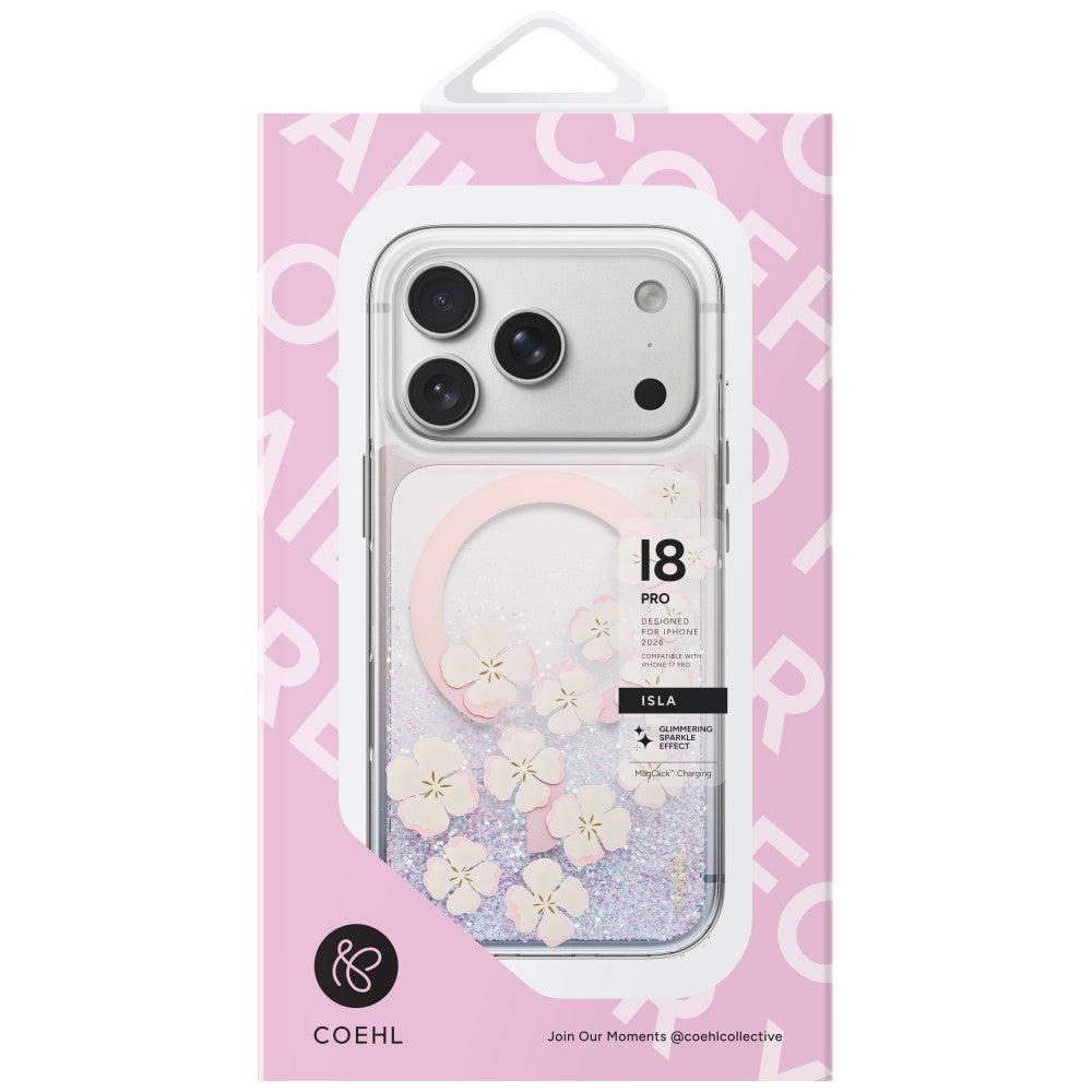 Uniq Coehl Isla magnetinio krovimo dėklas iPhone 18 Pro / 17 Pro - Rožinis -- iPhone 18 Pro / iPhone 17 Pro