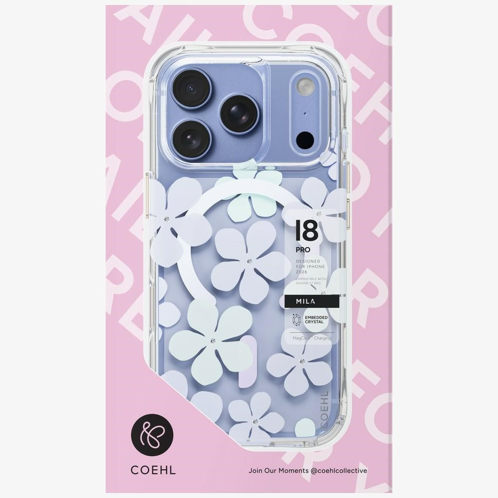 Uniq Coehl Mila magnetinio krūvimo dėklas iPhone 18 Pro / 17 Pro - Mėlyna -- iPhone 18 Pro / iPhone 17 Pro