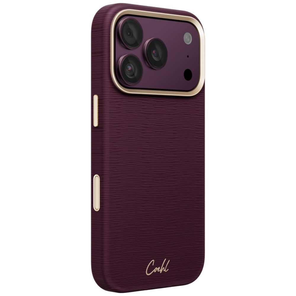 Uniq Coehl Mirelle magnetinio krūvimo dėklas iPhone 18 Pro / 17 Pro - Bordo -- iPhone 18 Pro / iPhone 17 Pro
