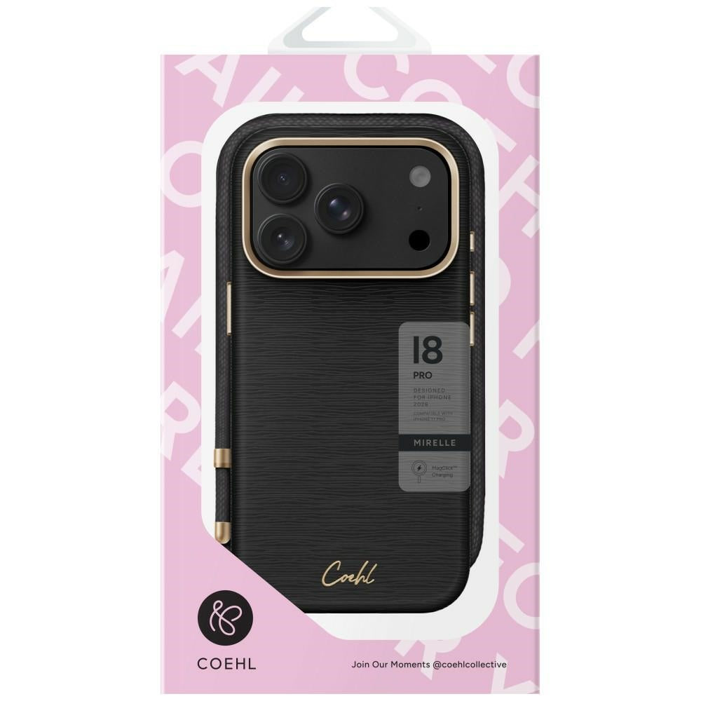 Uniq Coehl Mirelle magnetinio krūvimo dėklas iPhone 18 Pro / 17 Pro - Juoda -- iPhone 18 Pro / iPhone 17 Pro