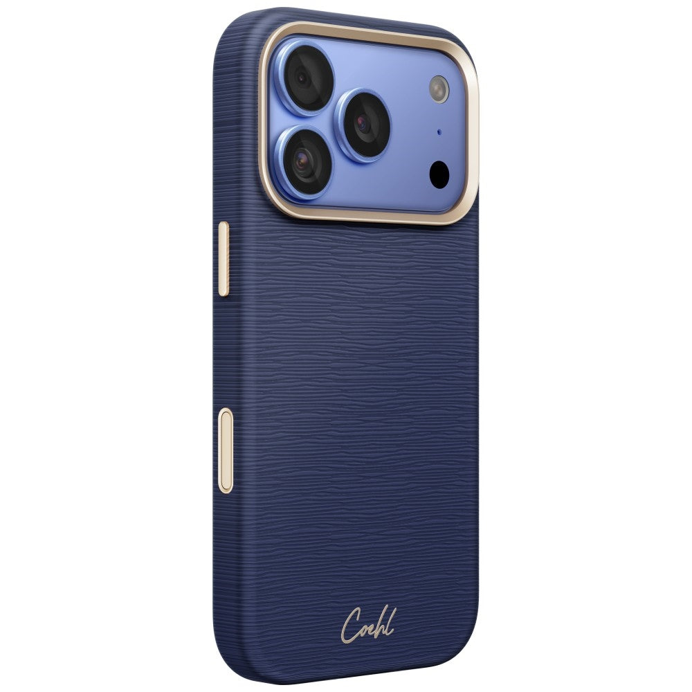 Uniq Coehl Mirelle Magnetic Charging dėklas skirtas iPhone 18 Pro / 17 Pro - mėlyna -- iPhone 18 Pro / iPhone 17 Pro