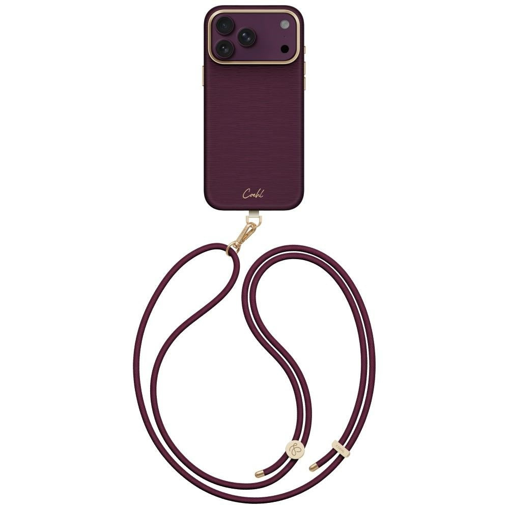 Uniq Coehl Mirelle Magnetic Charging dėklas skirtas iPhone 18 Pro Max / 17 Pro Max - Klaret -- iPhone 18 Pro Max / iPhone...