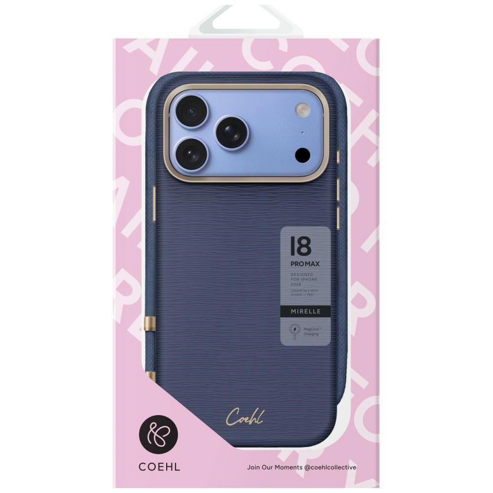 Uniq Coehl Mirelle Magnetic Charging dėklas skirtas iPhone 18 Pro Max / 17 Pro Max - Mėlyna -- iPhone 18 Pro Max / iPhone...