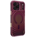 Uniq Coehl Vela Magnetic Charging dėklas skirtas iPhone 18 Pro Max / 17 Pro Max - Burgundo -- iPhone 18 Pro Max / iPhone...