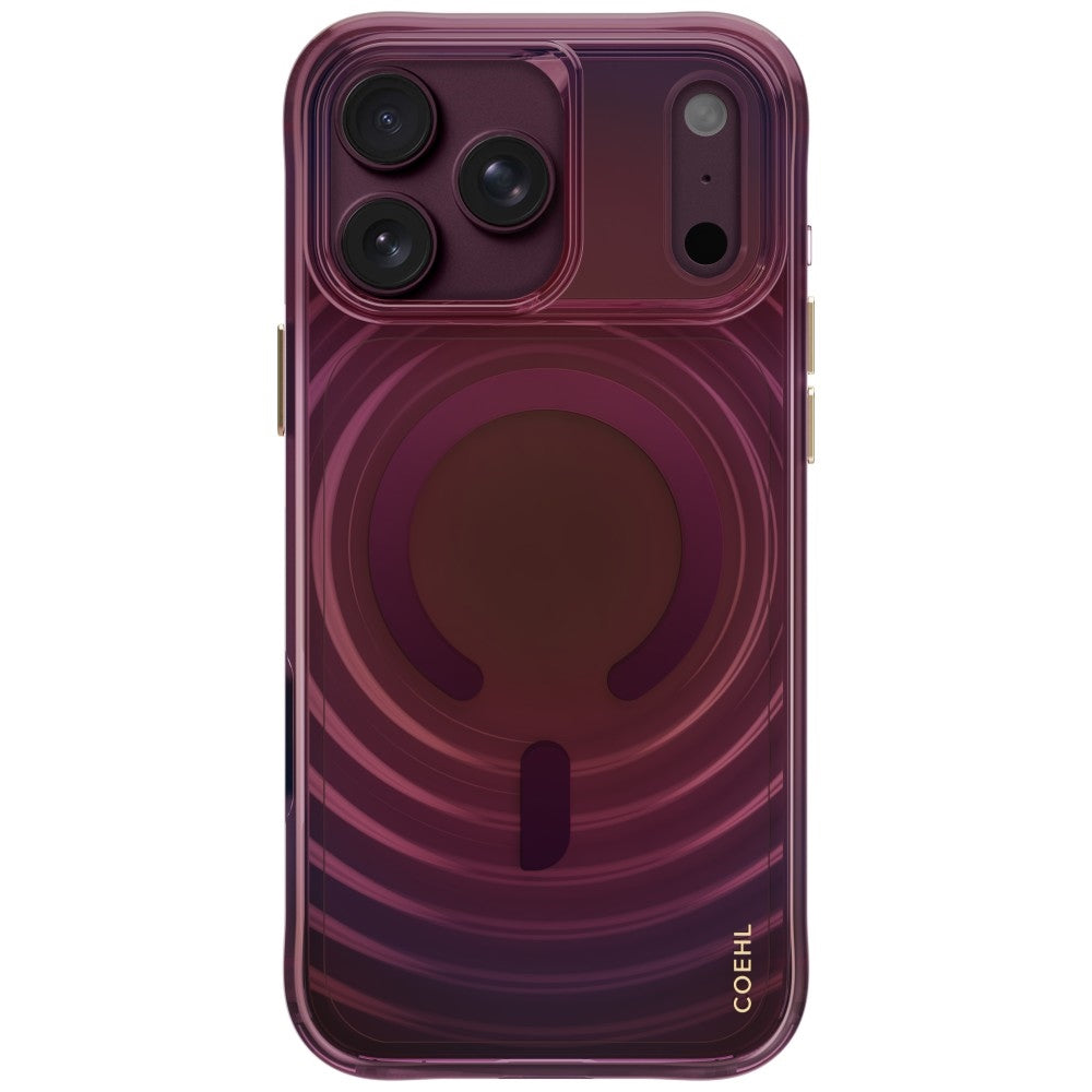 Uniq Coehl Vela Magnetic Charging dėklas skirtas iPhone 18 Pro Max / 17 Pro Max - Burgundo -- iPhone 18 Pro Max / iPhone...
