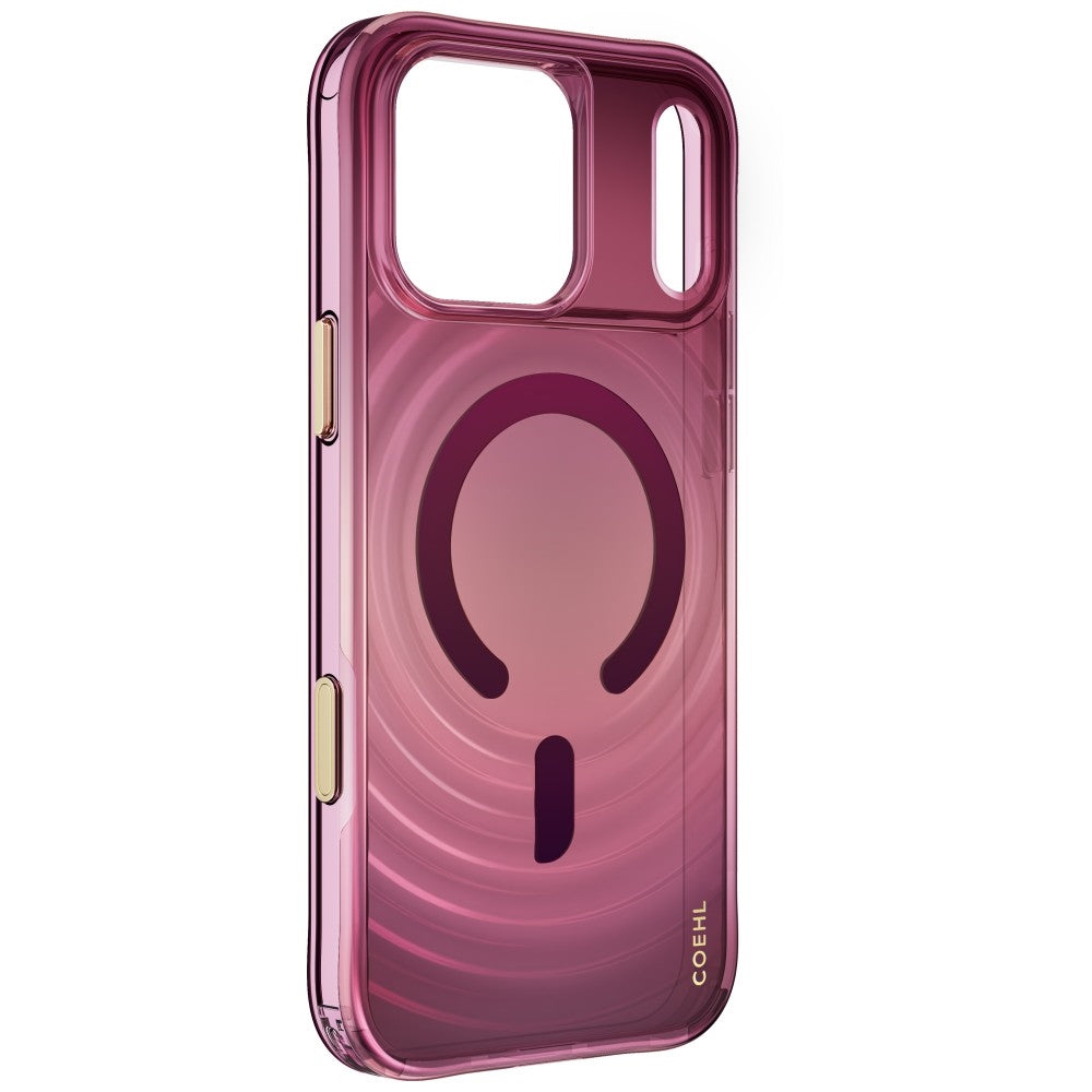 Uniq Coehl Vela Magnetic Charging dėklas skirtas iPhone 18 Pro Max / 17 Pro Max - Burgundo -- iPhone 18 Pro Max / iPhone...