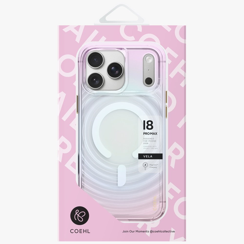 Uniq Coehl Vela Magnetic Charging dėklas skirtas iPhone 18 Pro Max / 17 Pro Max - Daugiarangė -- iPhone 18 Pro Max /...