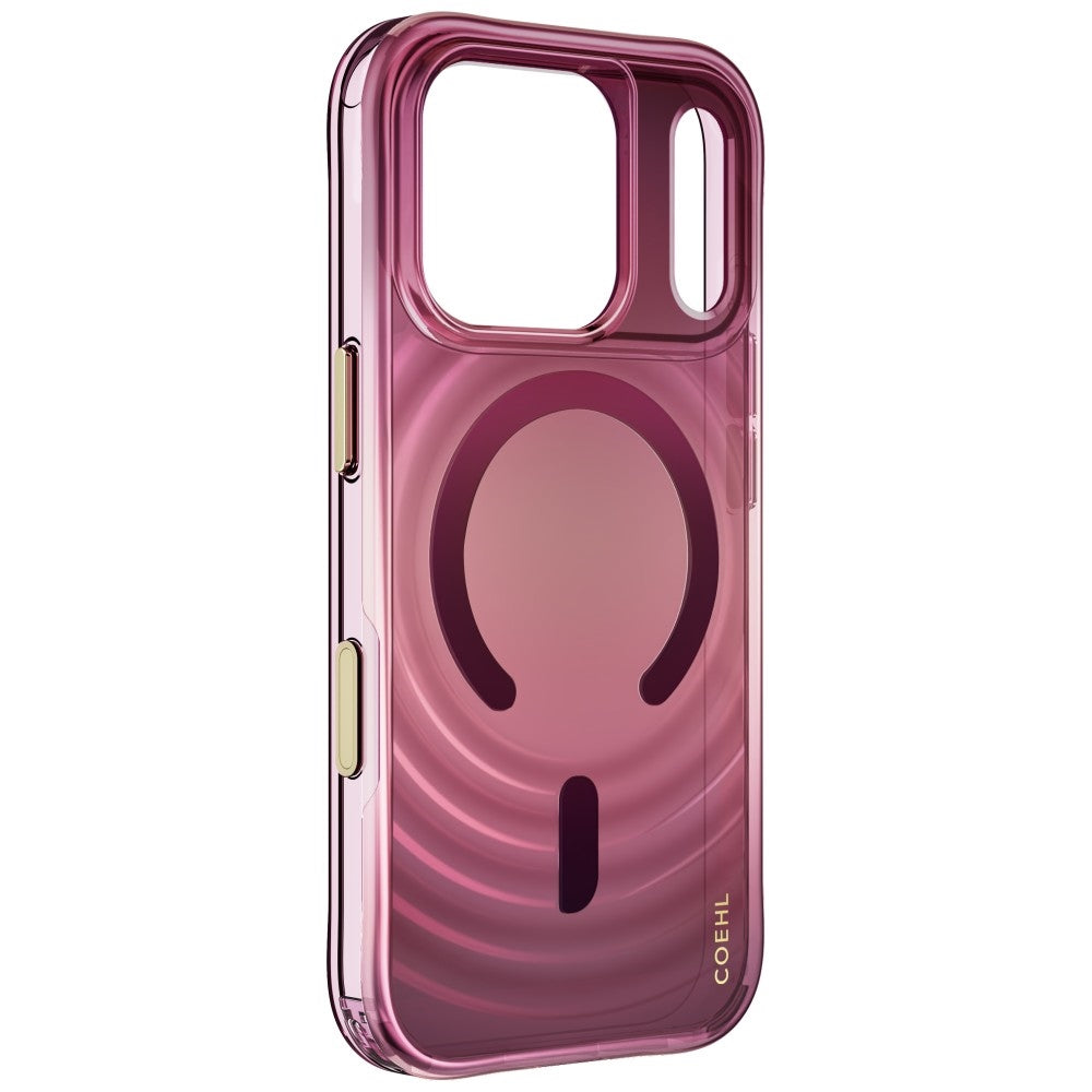 Uniq Coehl Vela Magnetic Charging dėklas skirtas iPhone 18 Pro / 17 Pro - Burgundo -- iPhone 18 Pro / iPhone 17 Pro