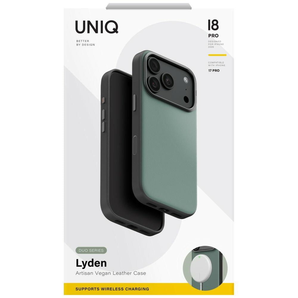 Uniq Lyden DS Magclick krovimo dėklas skirtas iPhone 18 Pro / 17 Pro - Žalia -- iPhone 18 Pro / iPhone 17 Pro