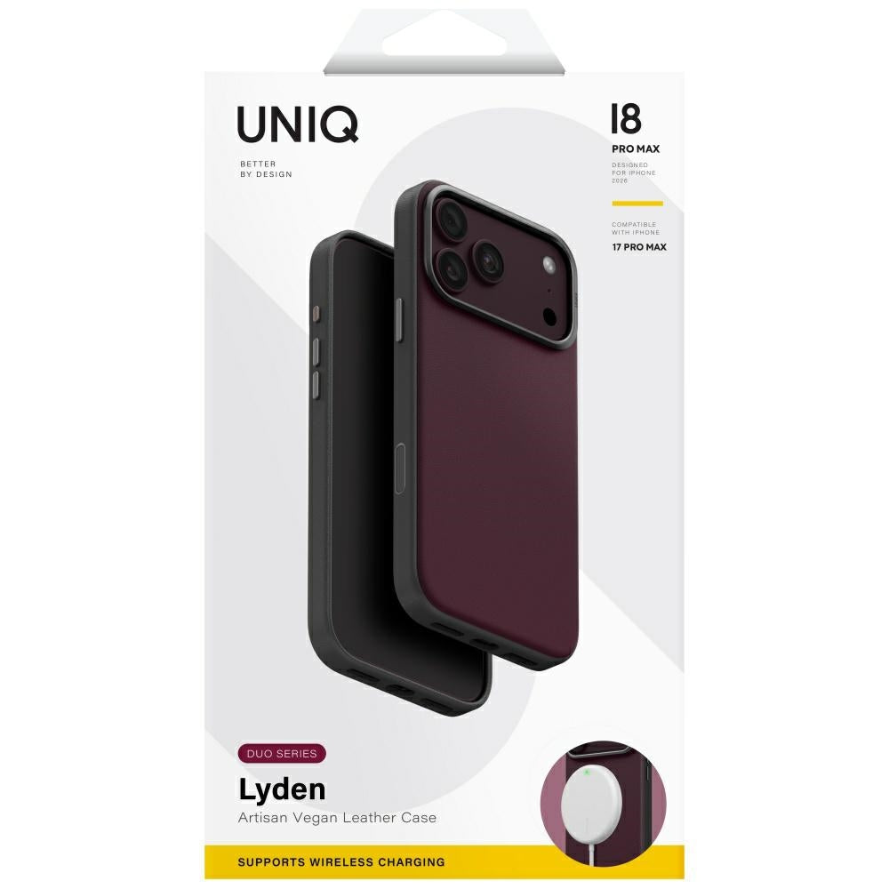 Uniq Lyden DS Magclick krovimo dėklas skirtas iPhone 18 Pro Max / 17 Pro Max - Burgundija -- iPhone 18 Pro Max / iPhone...