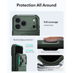 ESR Cyber Tough MagSafe dėklas iPhone 18 Pro / 17 Pro - žalia -- iPhone 18 Pro / iPhone 17 Pro