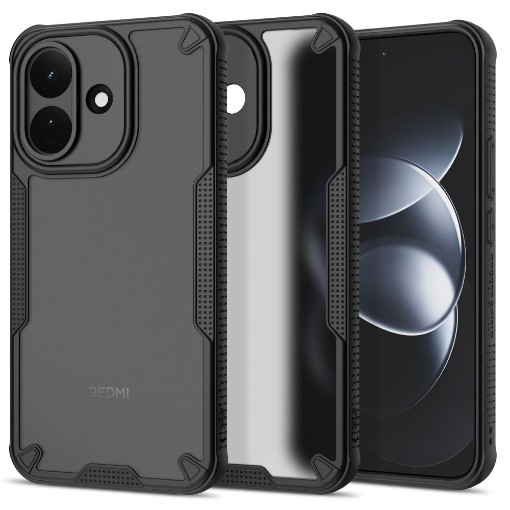 Tech-Protect Rugged Shield dėklas Xiaomi Redmi Note 17 Pro 5G - matinis juodas -- Xiaomi Redmi Note 17 Pro 5G