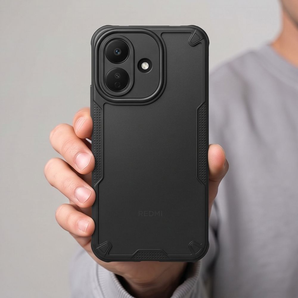Tech-Protect Rugged Shield dėklas Xiaomi Redmi Note 17 Pro 5G - matinis juodas -- Xiaomi Redmi Note 17 Pro 5G