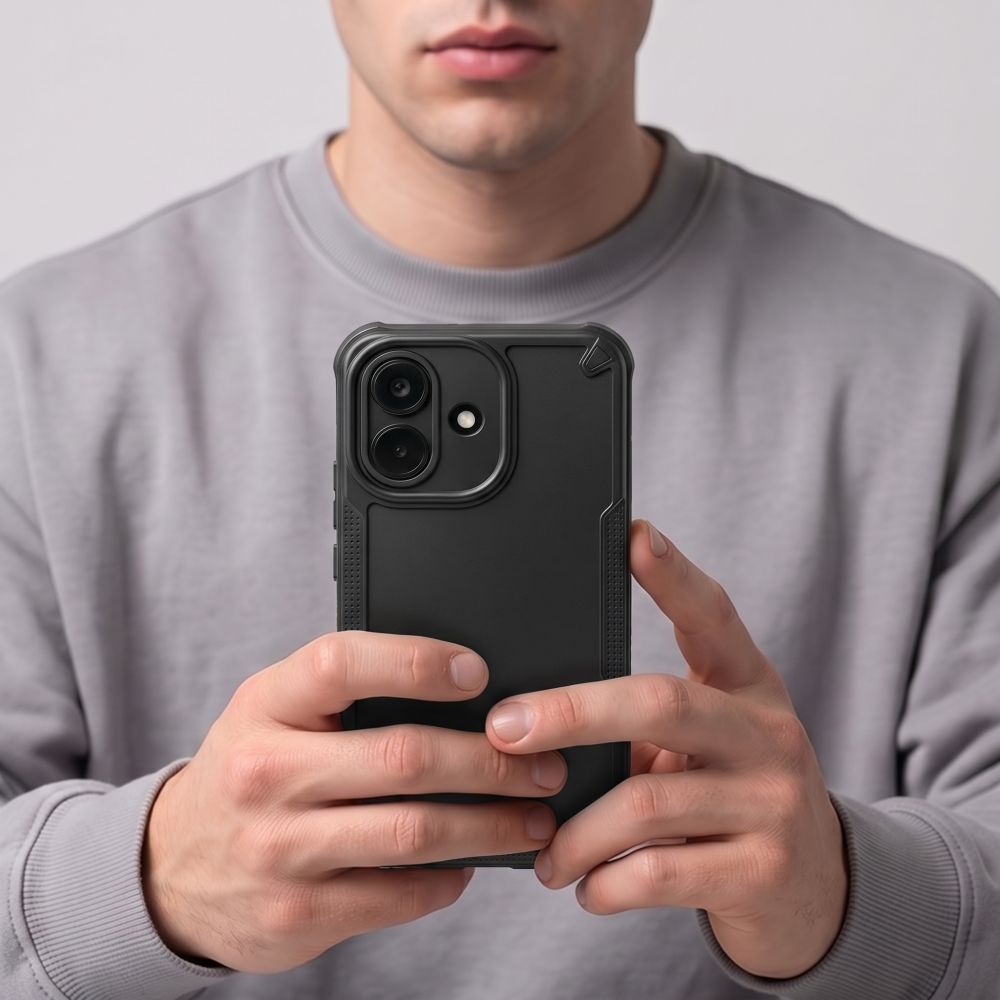 Tech-Protect Rugged Shield dėklas Xiaomi Redmi Note 17 Pro 5G - matinis juodas -- Xiaomi Redmi Note 17 Pro 5G