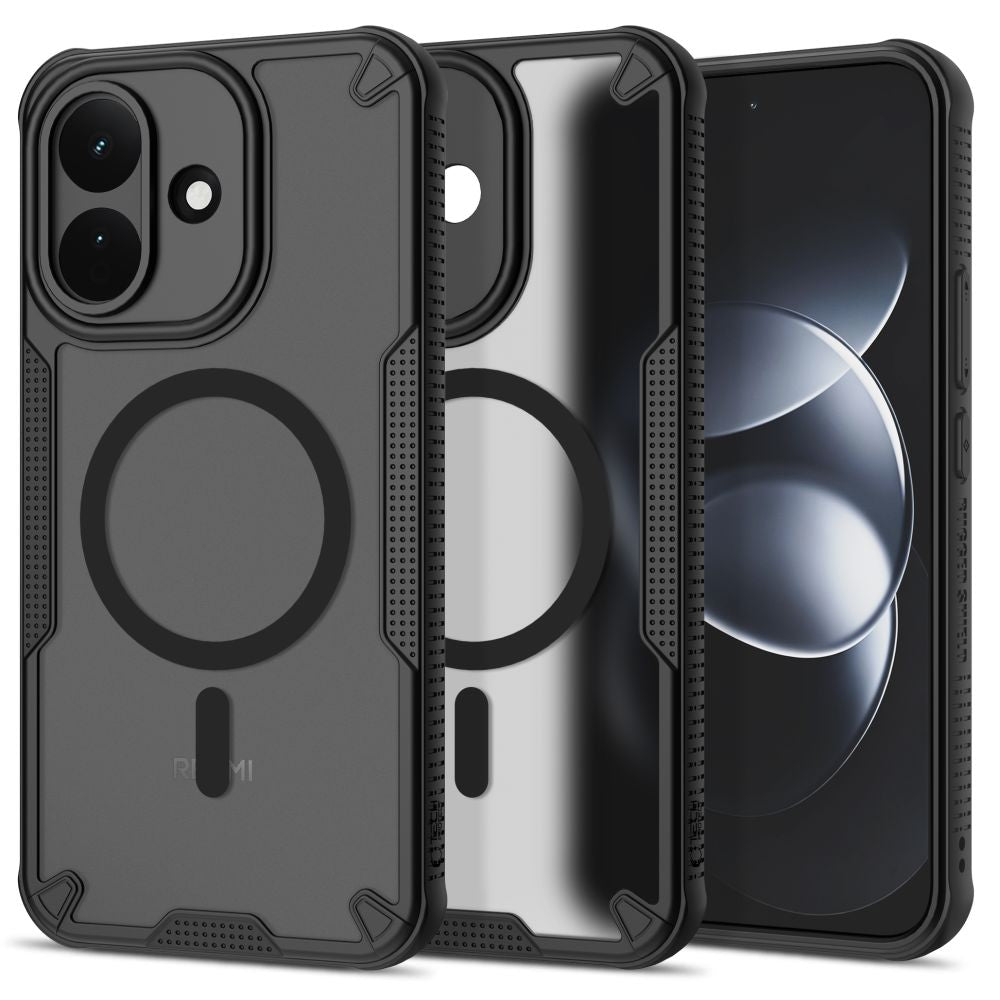 Tech-Protect Rugged Shield MagSafe dėklas Xiaomi Redmi Note 17 Pro 5G - matinis juodas -- Xiaomi Redmi Note 17 Pro 5G