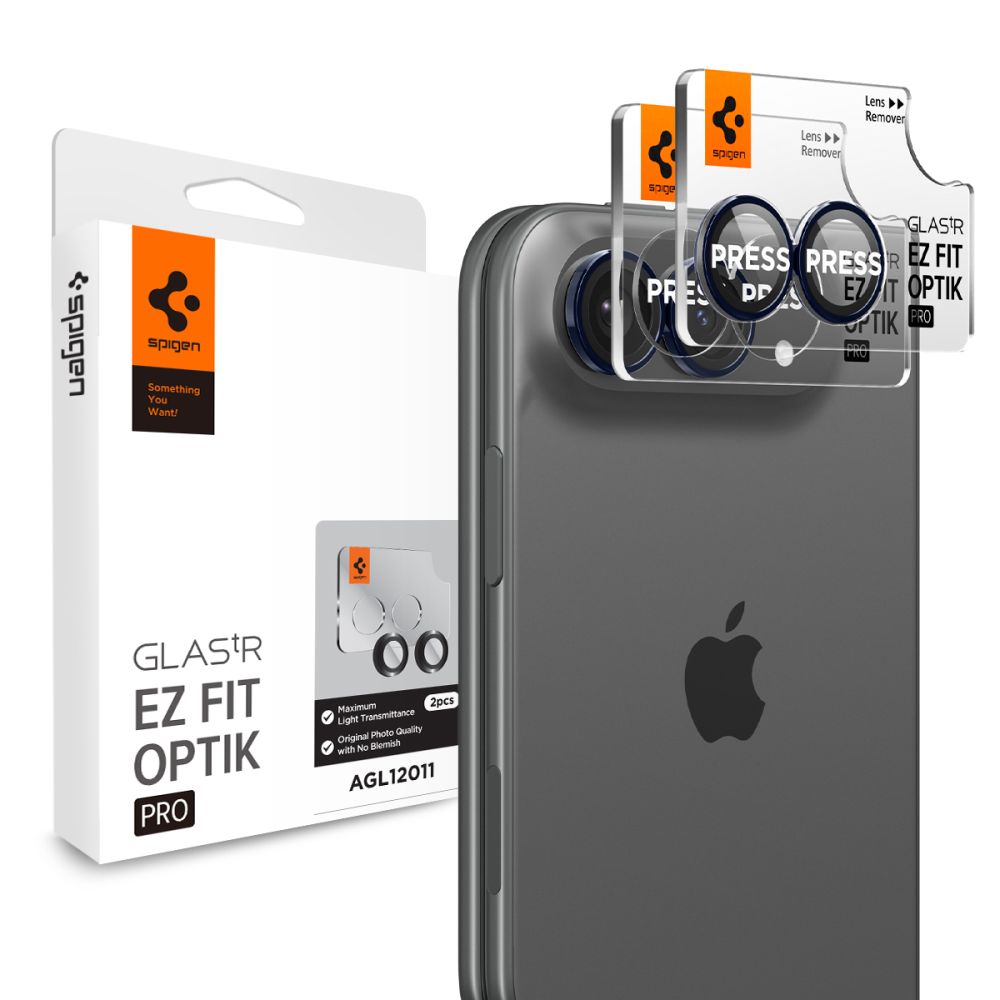 Spigen Optik Pro Glas.tR EZ Fit 2 pakuotės grūdintas stiklas fotoaparato ekrano apsaugiklis skirtas Apple iPhone Duo -...