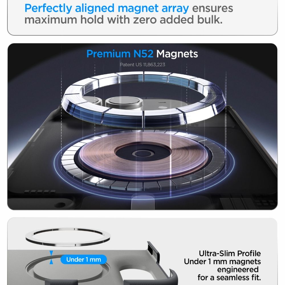 Dėklas Spigen Nano Pop MagSafe, skirtas iPhone Duo - juodas ir pilkas -- iPhone