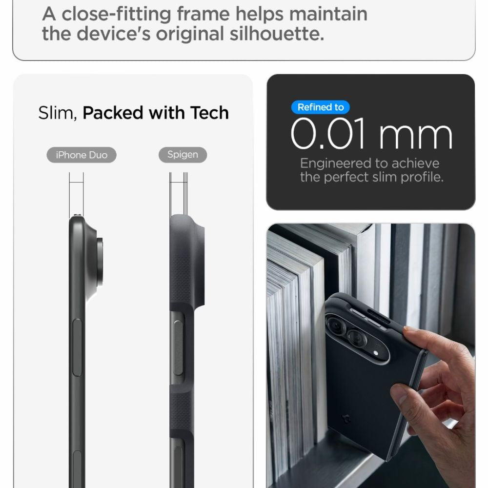 Dėklas Spigen Nano Pop MagSafe, skirtas iPhone Duo - juodas ir pilkas -- iPhone