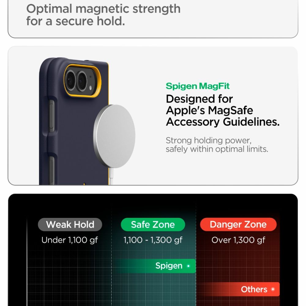 Spigen Nano Pop MagSafe iPhone Duo dėklas - mėlyna ir geltona -- iPhone Duo