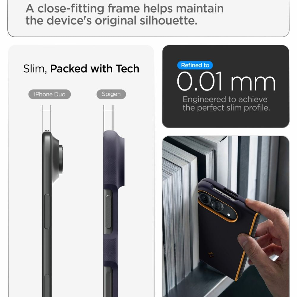 Spigen Nano Pop MagSafe iPhone Duo dėklas - mėlyna ir geltona -- iPhone Duo