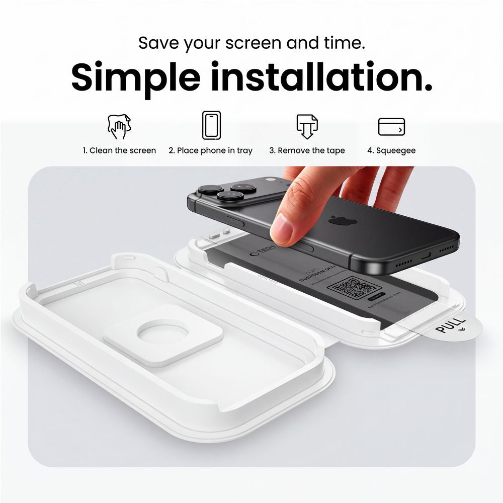 Privatumą saugantis grūdintas stiklas Tech-Protect OneTouch Set Spy+, 2 vnt. rinkinys, telefonui iPhone 18 Pro Max --...