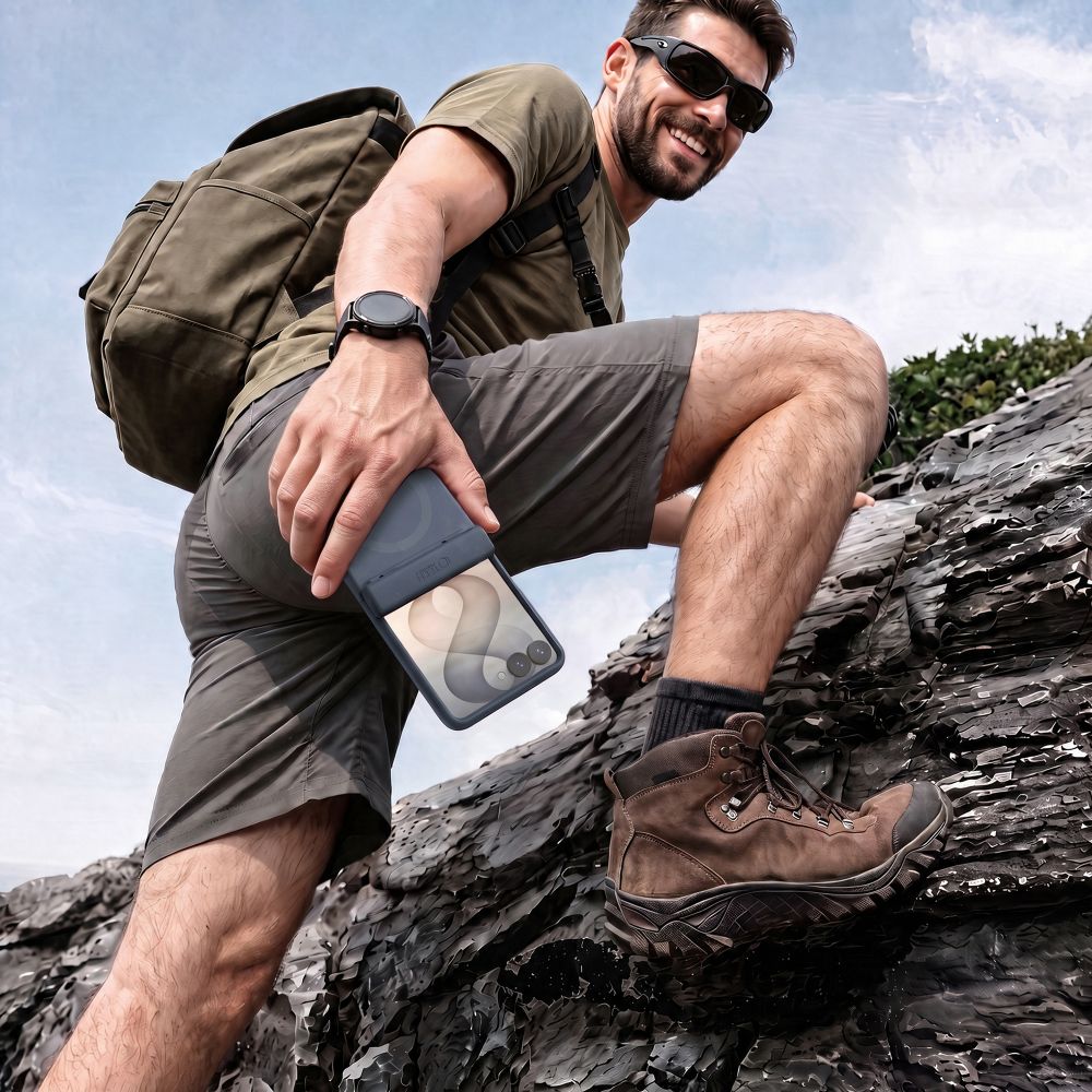 Dėklas Tech-Protect Kevlar Aura MagSafe, skirtas Samsung Galaxy Z Flip 8 - Tamsiai mėlynas -- Samsung Galaxy Z Flip 8