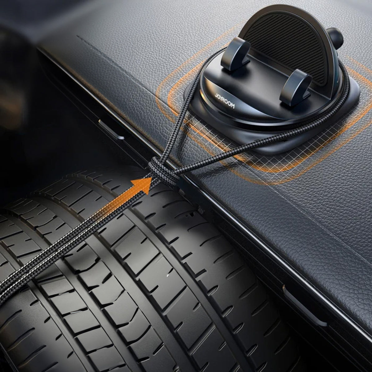 Telefono laikiklis su siurbtuku Joyroom JR-ZS354 automobiliui, biurui, namams - Juodas - OUTLET -- Uncategorized