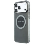 Dėklas iPhone 18 Pro Max / 17 Pro Max - Mercedes AMG IML Transparent Bicolor Block MagSafe, juodas ir pilkas -- iPhone 18...