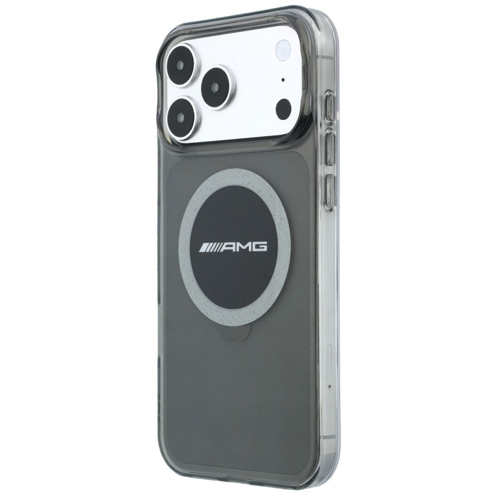 Dėklas iPhone 18 Pro Max / 17 Pro Max - Mercedes AMG IML Transparent Bicolor Block MagSafe, juodas ir pilkas -- iPhone 18...