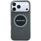 Dėklas iPhone 18 Pro Max / 17 Pro Max - Mercedes AMG IML Transparent Bicolor Block MagSafe, juodas ir pilkas -- iPhone 18...