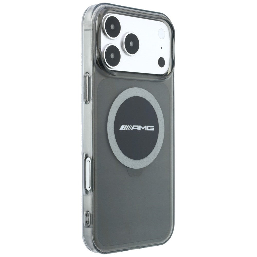 Dėklas iPhone 18 Pro Max / 17 Pro Max - Mercedes AMG IML Transparent Bicolor Block MagSafe, juodas ir pilkas -- iPhone 18...