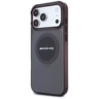 Dėklas Mercedes AMG IML Transparent Bicolor Block MagSafe, skirtas iPhone 18 Pro Max / 17 Pro Max - juodas ir bordo --...
