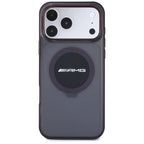 Dėklas Mercedes AMG IML Transparent Bicolor Block MagSafe, skirtas iPhone 18 Pro Max / 17 Pro Max - juodas ir bordo --...
