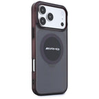 Dėklas Mercedes AMG IML Transparent Bicolor Block MagSafe, skirtas iPhone 18 Pro Max / 17 Pro Max - juodas ir bordo --...