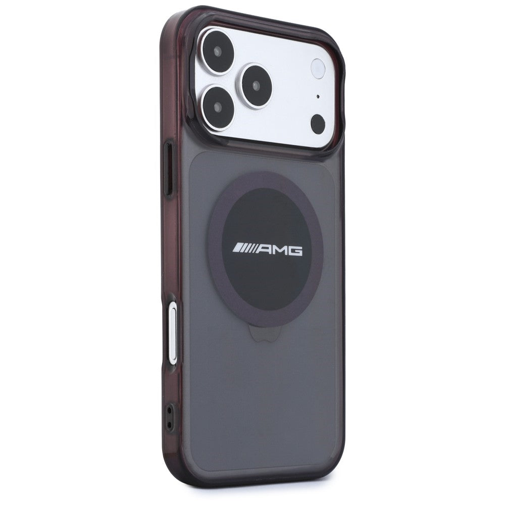 Dėklas Mercedes AMG IML Transparent Bicolor Block MagSafe, skirtas iPhone 18 Pro Max / 17 Pro Max - juodas ir bordo --...