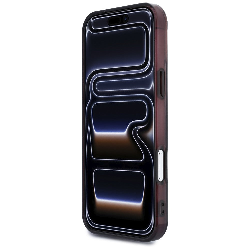 Dėklas Mercedes AMG IML Transparent Bicolor Block MagSafe, skirtas iPhone 18 Pro Max / 17 Pro Max - juodas ir bordo --...