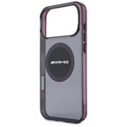 Dėklas Mercedes AMG IML Transparent Bicolor Block MagSafe, skirtas iPhone 18 Pro Max / 17 Pro Max - juodas ir bordo --...