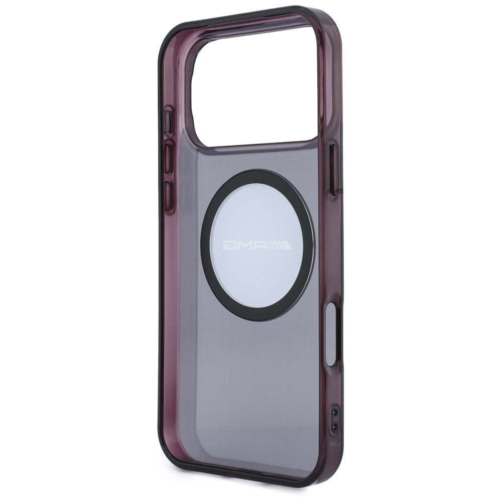 Dėklas Mercedes AMG IML Transparent Bicolor Block MagSafe, skirtas iPhone 18 Pro Max / 17 Pro Max - juodas ir bordo --...