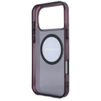 Dėklas Mercedes AMG IML Transparent Bicolor Block MagSafe, skirtas iPhone 18 Pro Max / 17 Pro Max - juodas ir bordo --...